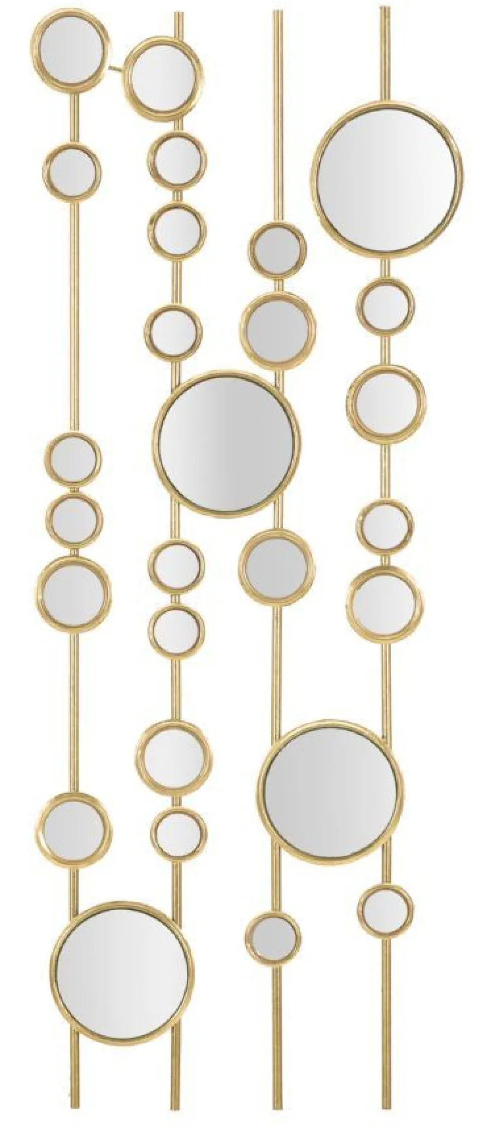 Panneau décoratif miroirs ronds doré