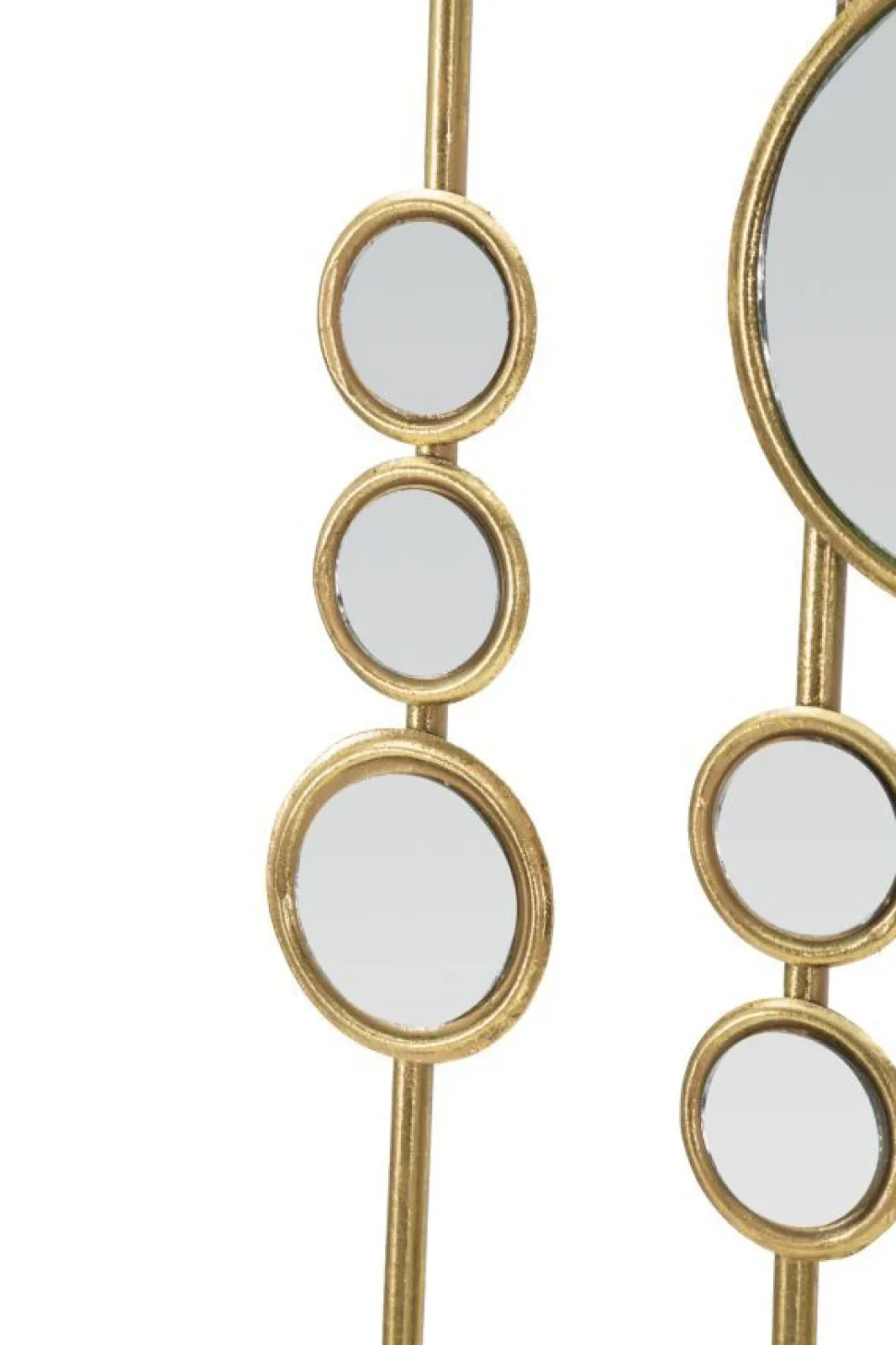 Panneau décoratif miroirs ronds doré