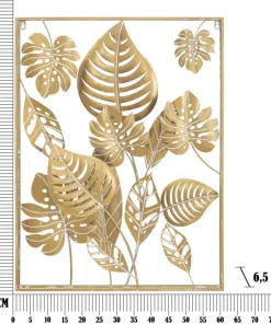 Panneau décoratif mural 3D Jungle Métal Doré