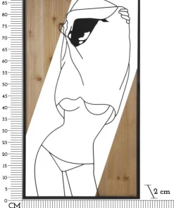 Panneau mural décoratif 3D Fer Noir et MDF Marron