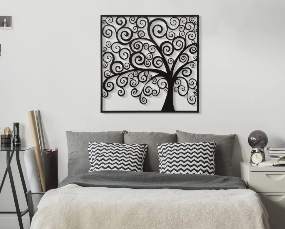 Panneau mural décoratif 3D Arbre Fer Noir