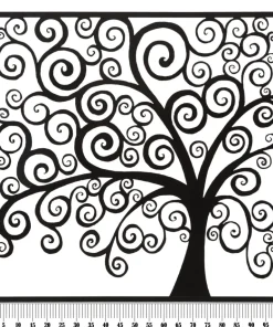 Panneau mural décoratif 3D Arbre Fer Noir