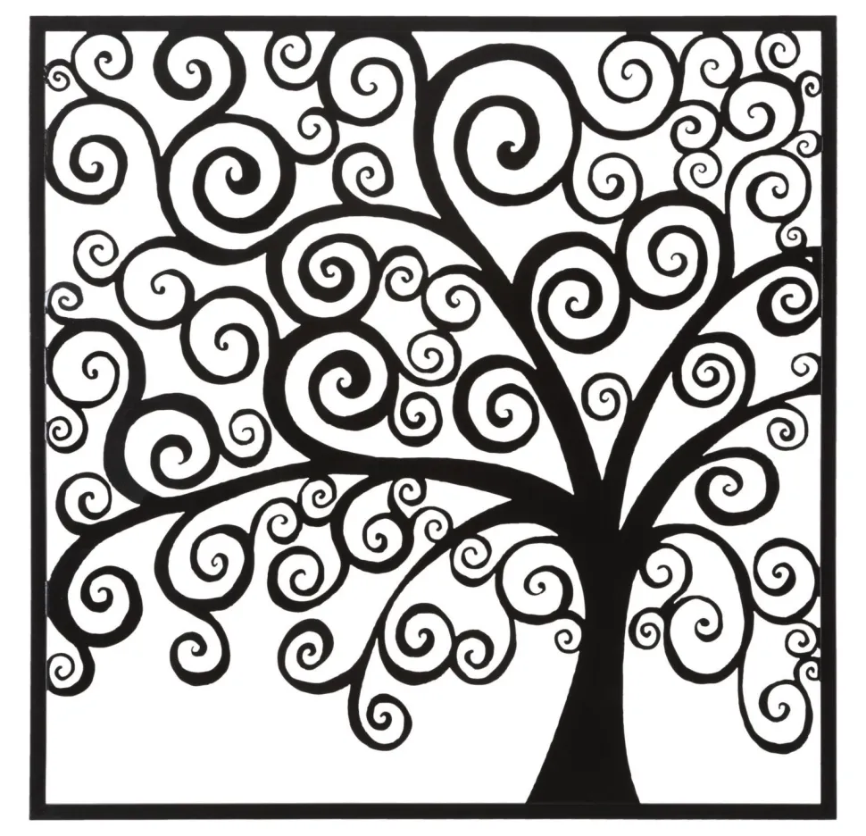 Panneau mural décoratif 3D Arbre Fer Noir