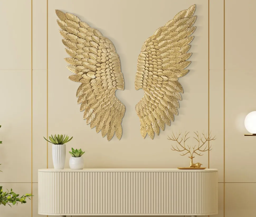 Panneau mural décoratif 3D Ali set 2 pièces Or