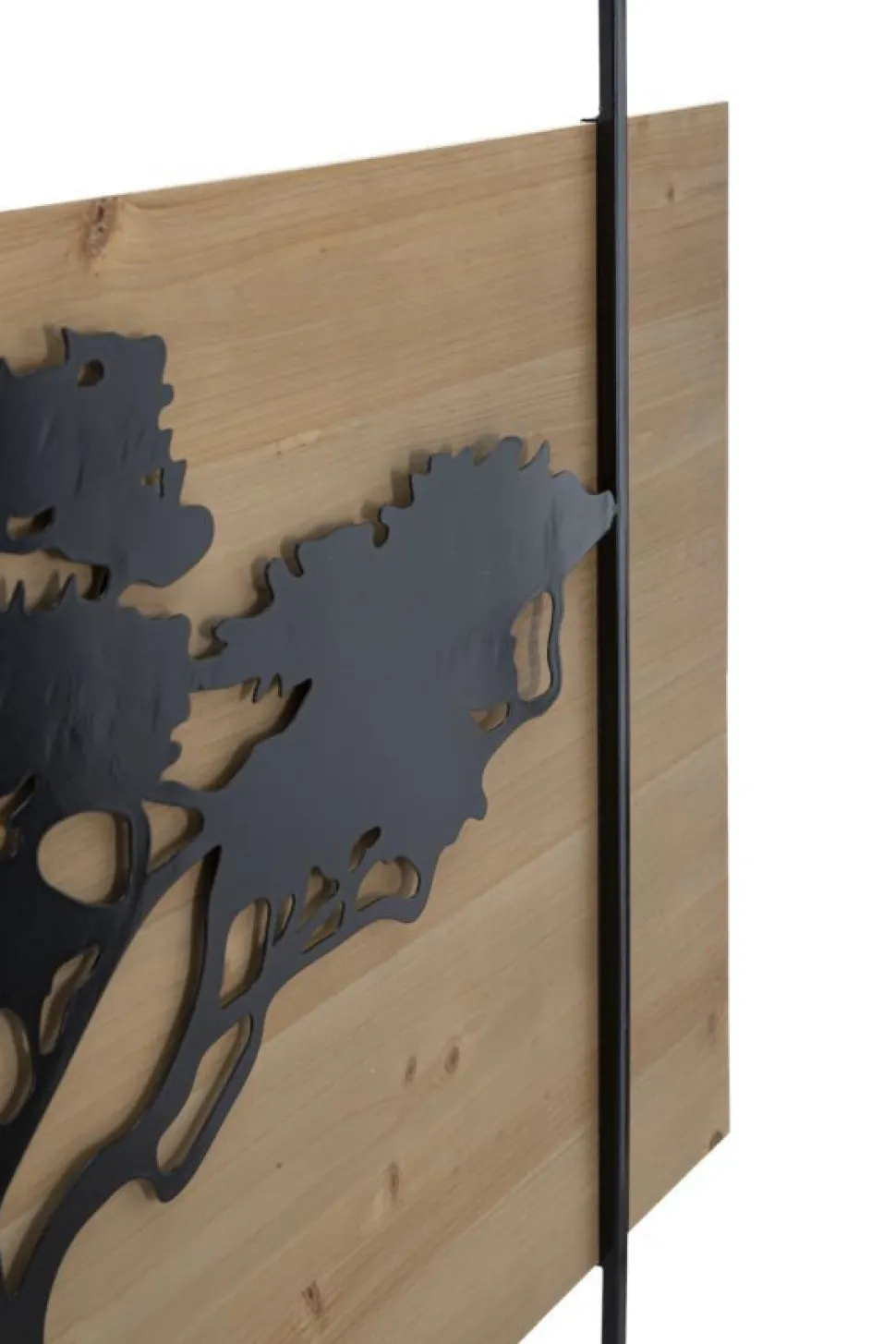 Panneau mural décoratif 3D set de 3 pcs métal et bois