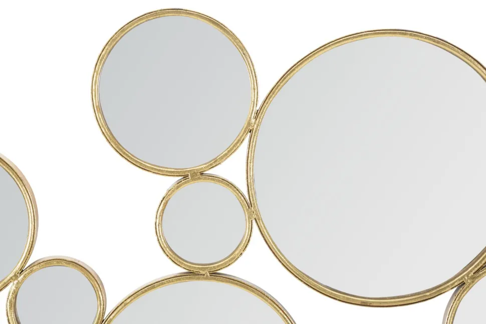 Panneau mural miroirs dorés design linéaire
