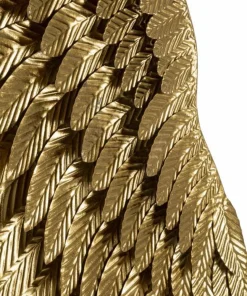 Panneaux décoratifs 3D ailes en métal doré 2 pcs