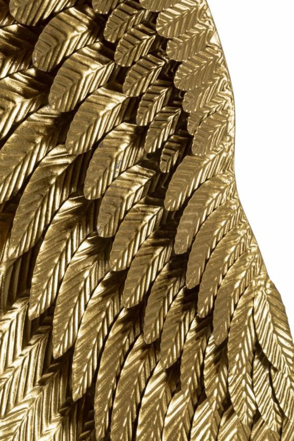 Panneaux décoratifs 3D ailes en métal doré 2 pcs