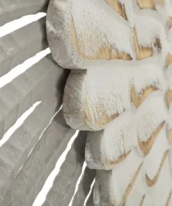 Panneaux décoratifs muraux 3D Ailes Blanches métal et bois