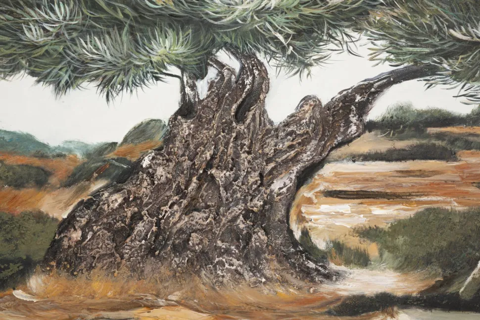 Peinture à l'huile Méditerranéenne Nature 120x80 cm