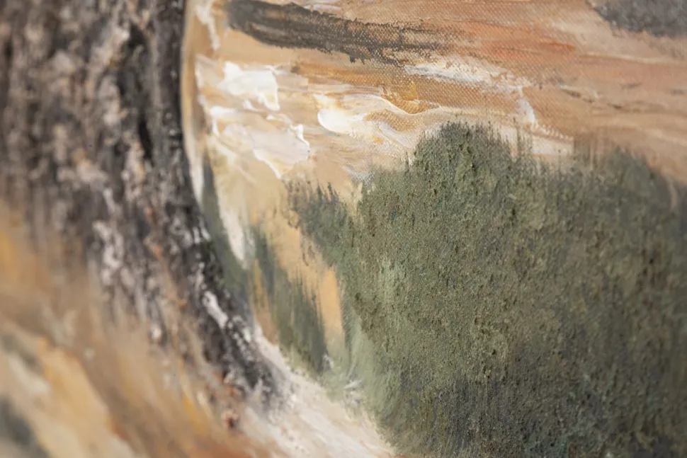 Peinture à l'huile Méditerranéenne Nature 120x80 cm