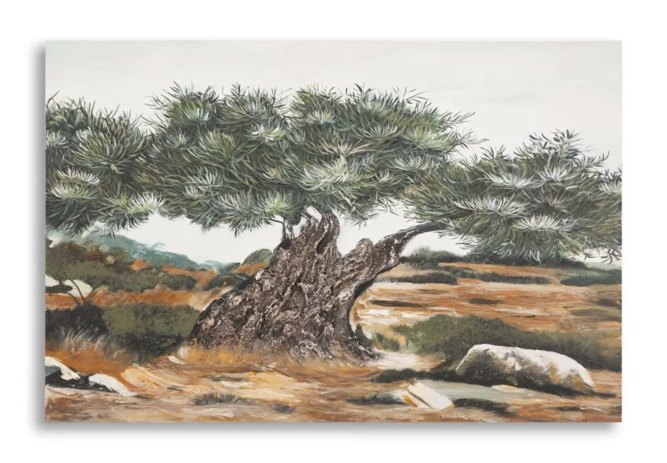 Peinture à l'huile Méditerranéenne Nature 120x80 cm