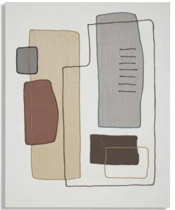 Peinture sur toile abstraite encadrée en bois massif couleurs multicolores