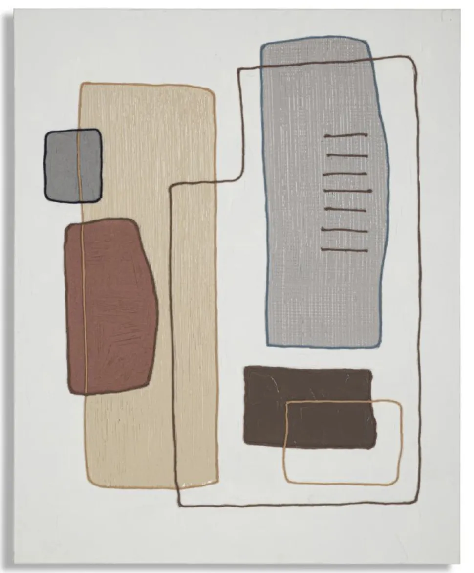 Peinture sur toile abstraite encadrée en bois massif couleurs multicolores