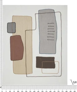 Peinture sur toile abstraite encadrée en bois massif couleurs multicolores