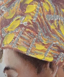 Peinture sur toile Kenda Femme et Perroquet Bois Massif