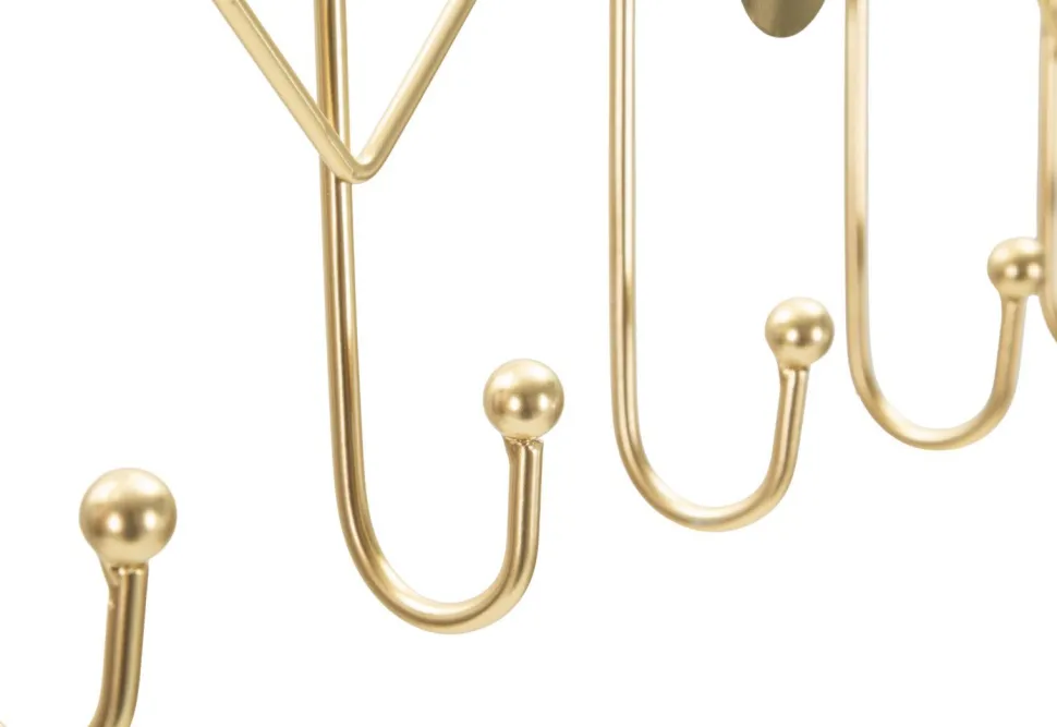 Pendentif mural en métal doré avec miroirs et surfaces marbrées