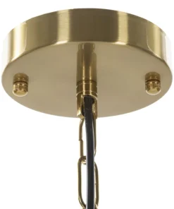 Plafonnier 3 lumières métal doré et verre