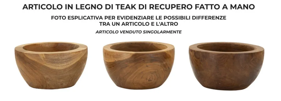 Plat Erusi Teck Recyclé Bois Marron
