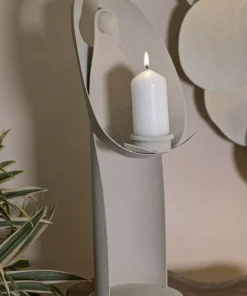 Porte-bougie Ange Beige