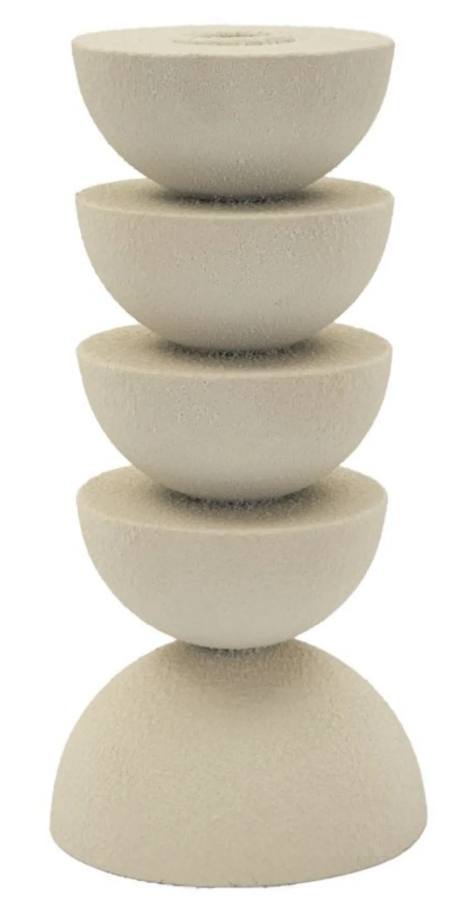 Porte-bougie Dune en céramique Beige