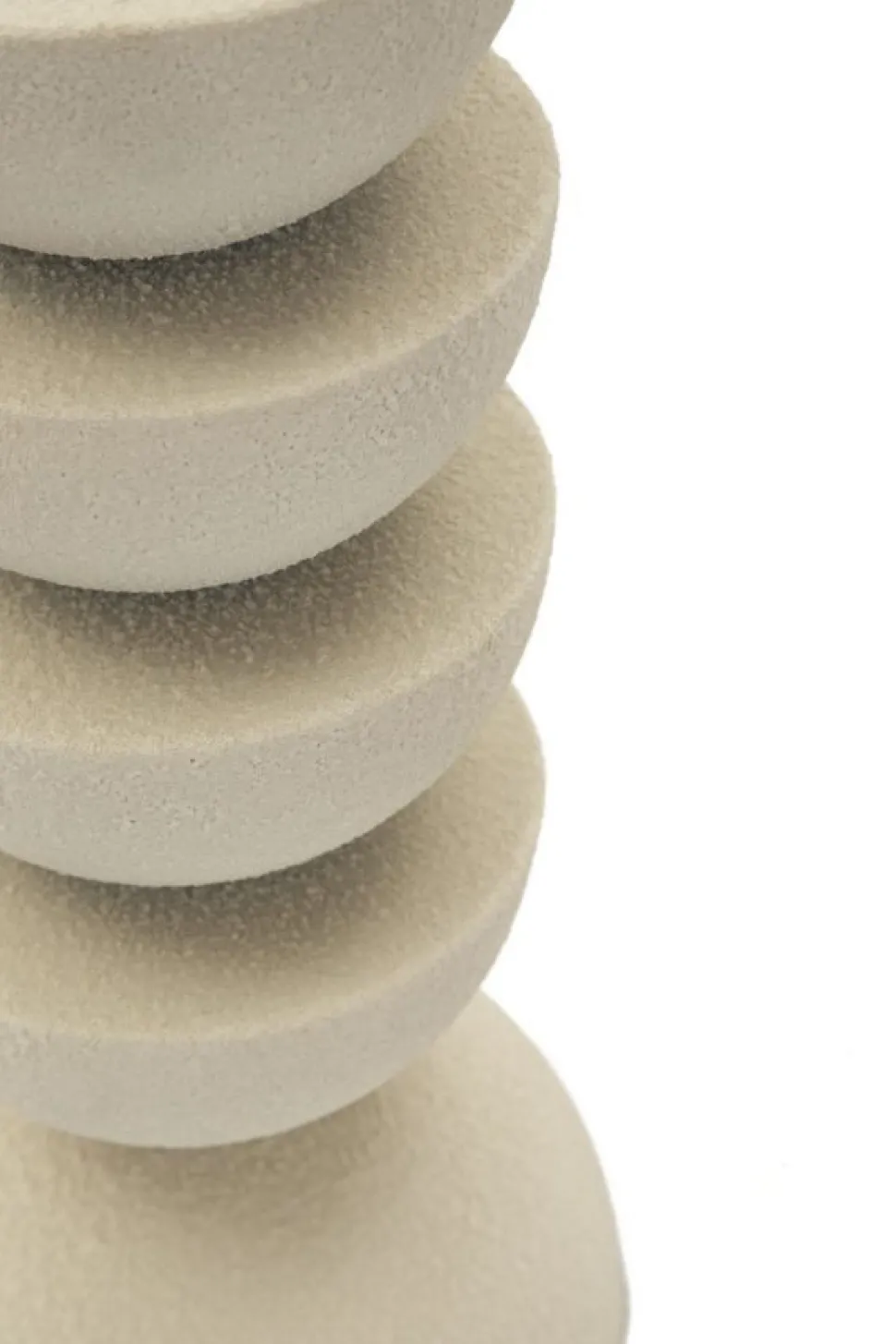 Porte-bougie Dune en céramique Beige
