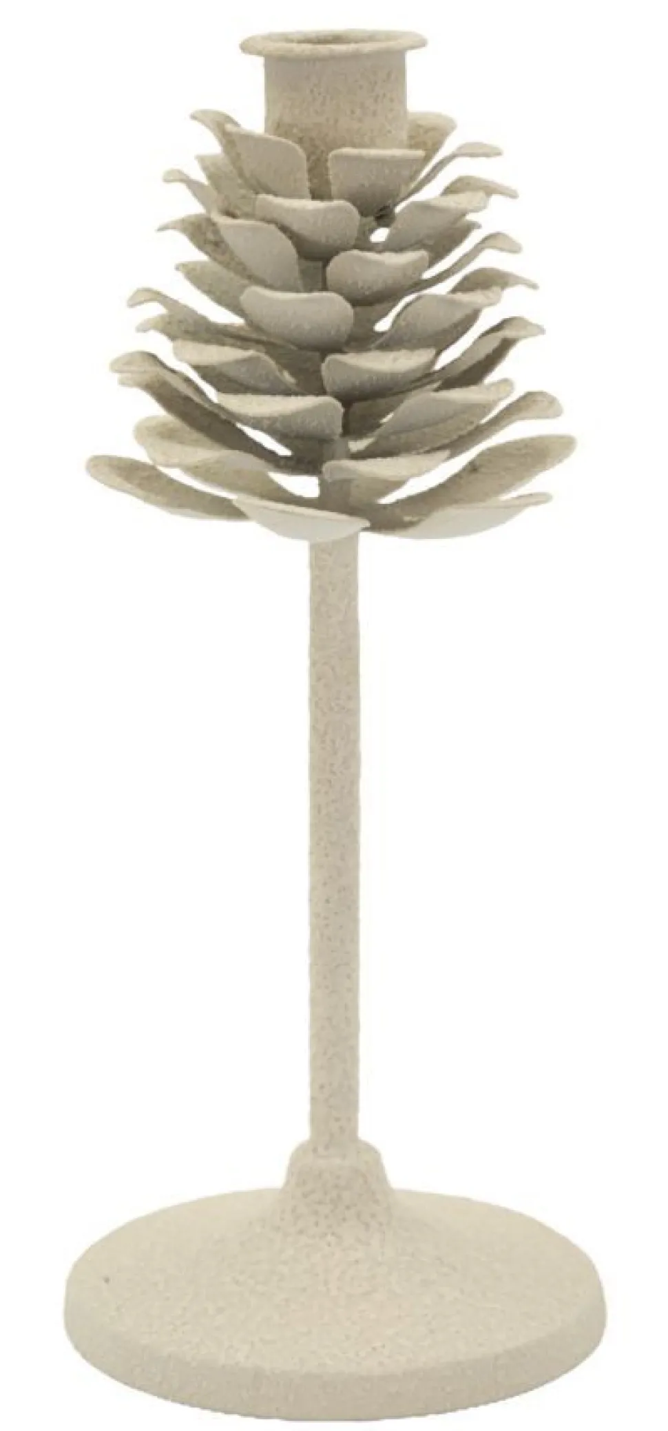 Porte-bougie Dune en métal beige