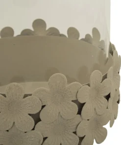 Porte-bougie Dune Verre avec base décorée de papillons
