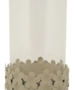 Porte-bougie Dune Verre avec base décorée de papillons