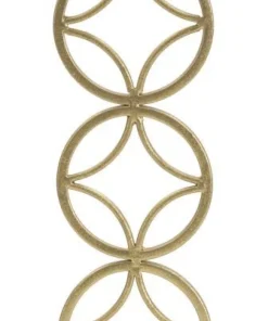 Porte-bougie géométrique métal doré et marbre Blanc