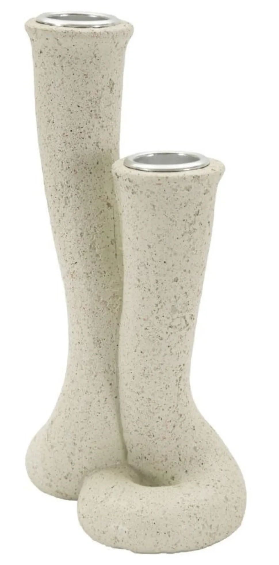 Porte-bougie naturel en spirale Beige