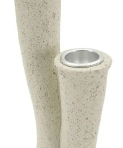 Porte-bougie naturel en spirale Beige