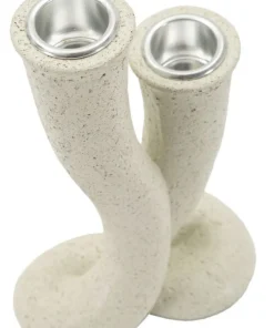 Porte-bougie naturel en spirale Beige