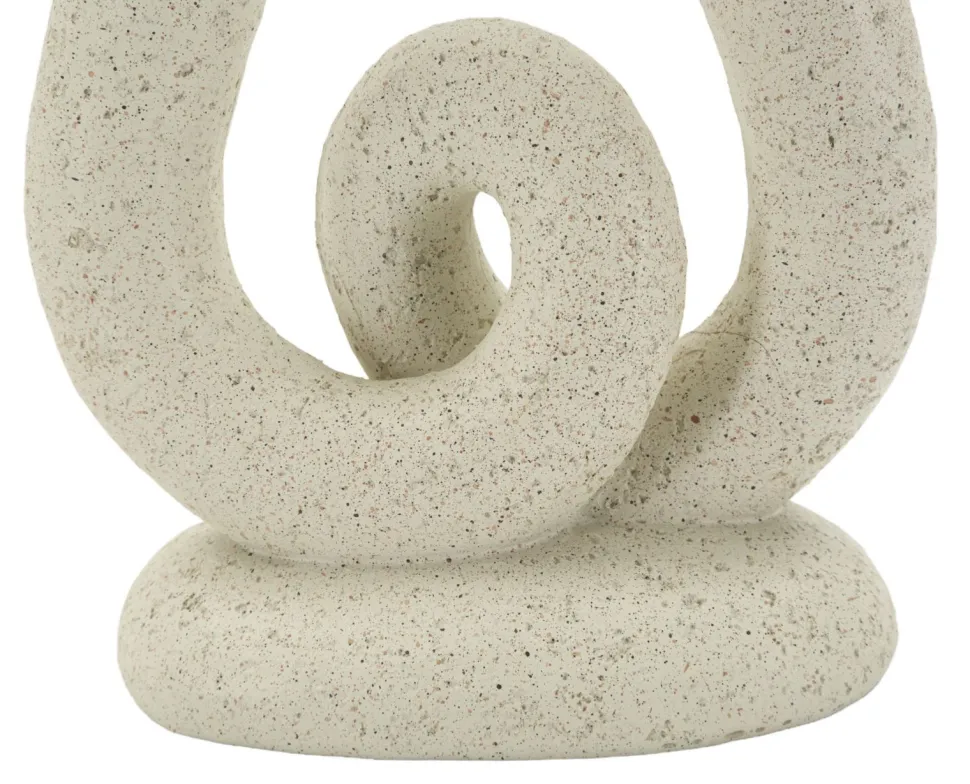Porte-bougie sculptural en Pierre couleur Beige
