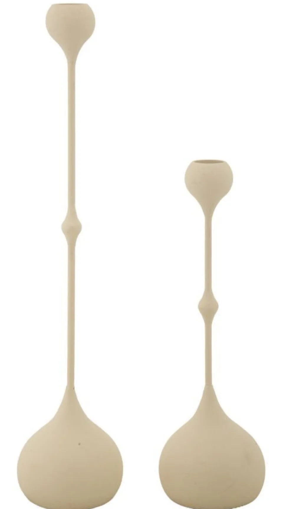 Porte-bougie Slimmy Crème set de 2 pièces