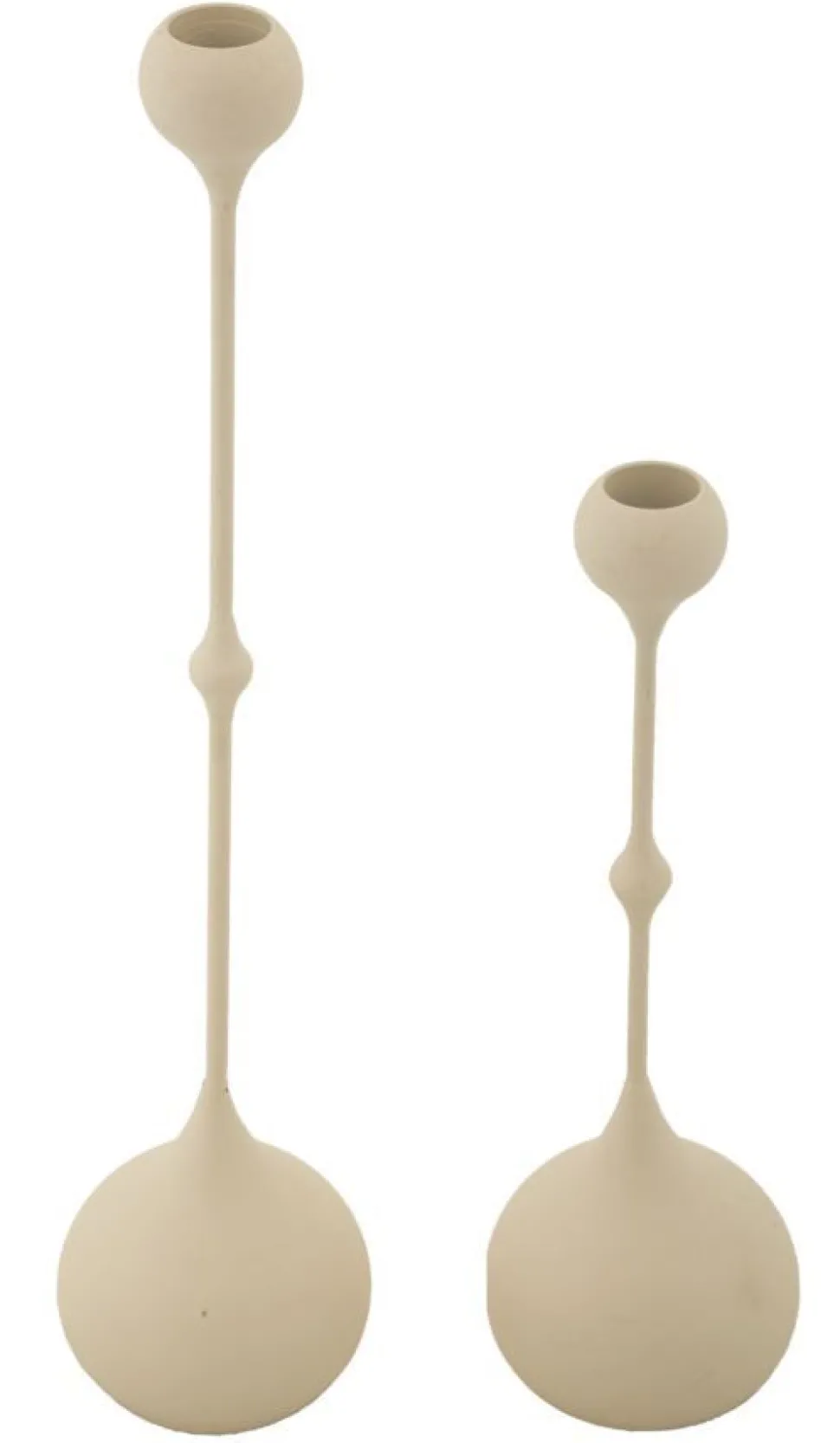 Porte-bougie Slimmy Crème set de 2 pièces