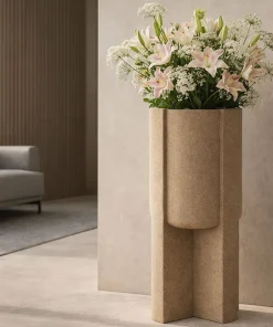 Pot de support de vase extérieur Moai structure solide
