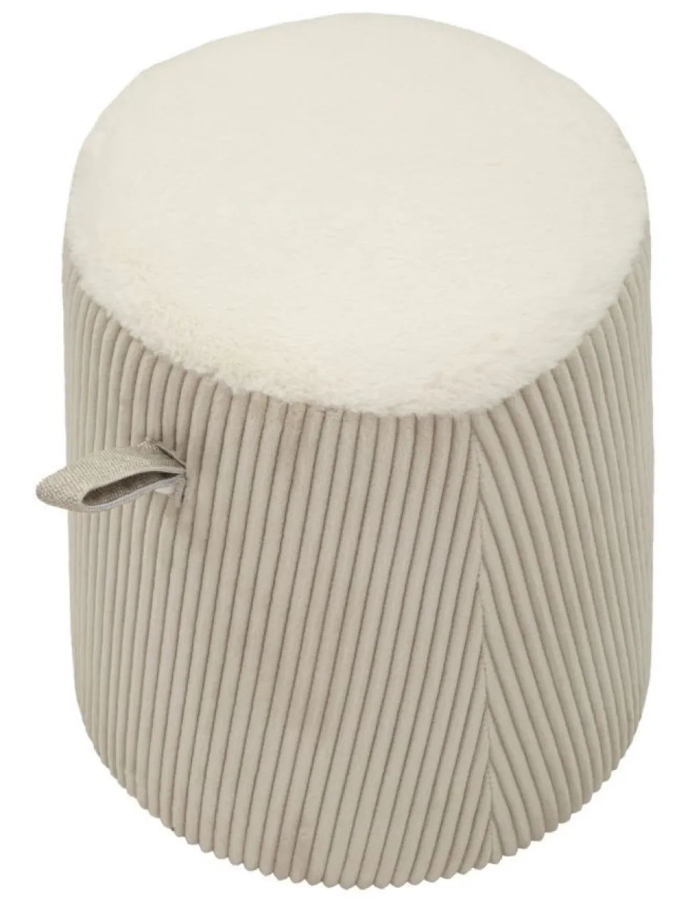 Pouf conique Dublin Tissu doux Beige