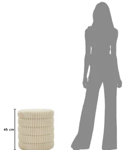 Pouf Levels Tissu crème