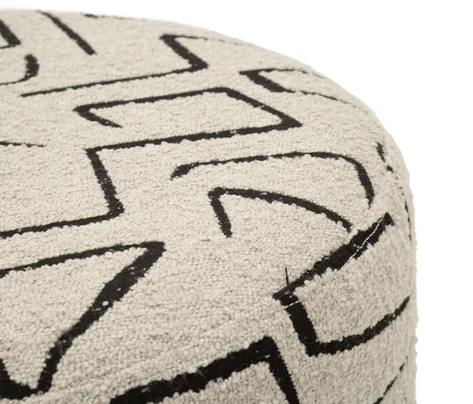 Pouf Nairobi motif abstrait