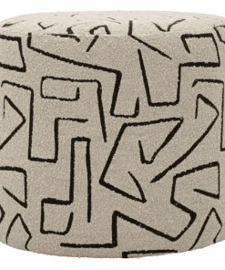 Pouf Nairobi motif abstrait