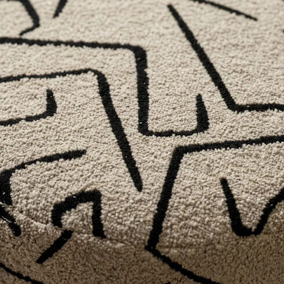 Pouf Nairobi motif abstrait