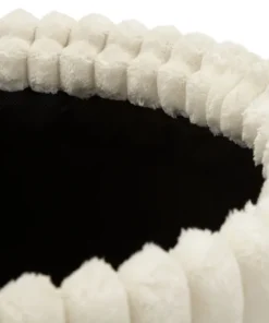 Poufs Gothenburg 2 pièces Cylindriques Tissu Crème