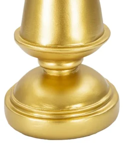 Roi d'échecs décoratif doré en polyrésine accents noirs