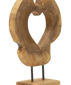 Sculpture en teck recyclé Hasi Bois Naturel