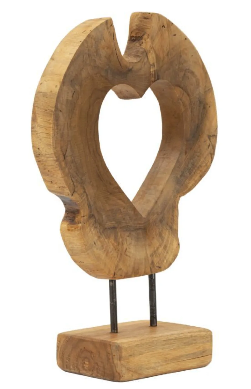 Sculpture en teck recyclé Hasi Bois Naturel