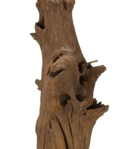 Sculpture en Teck recyclé Akar marron