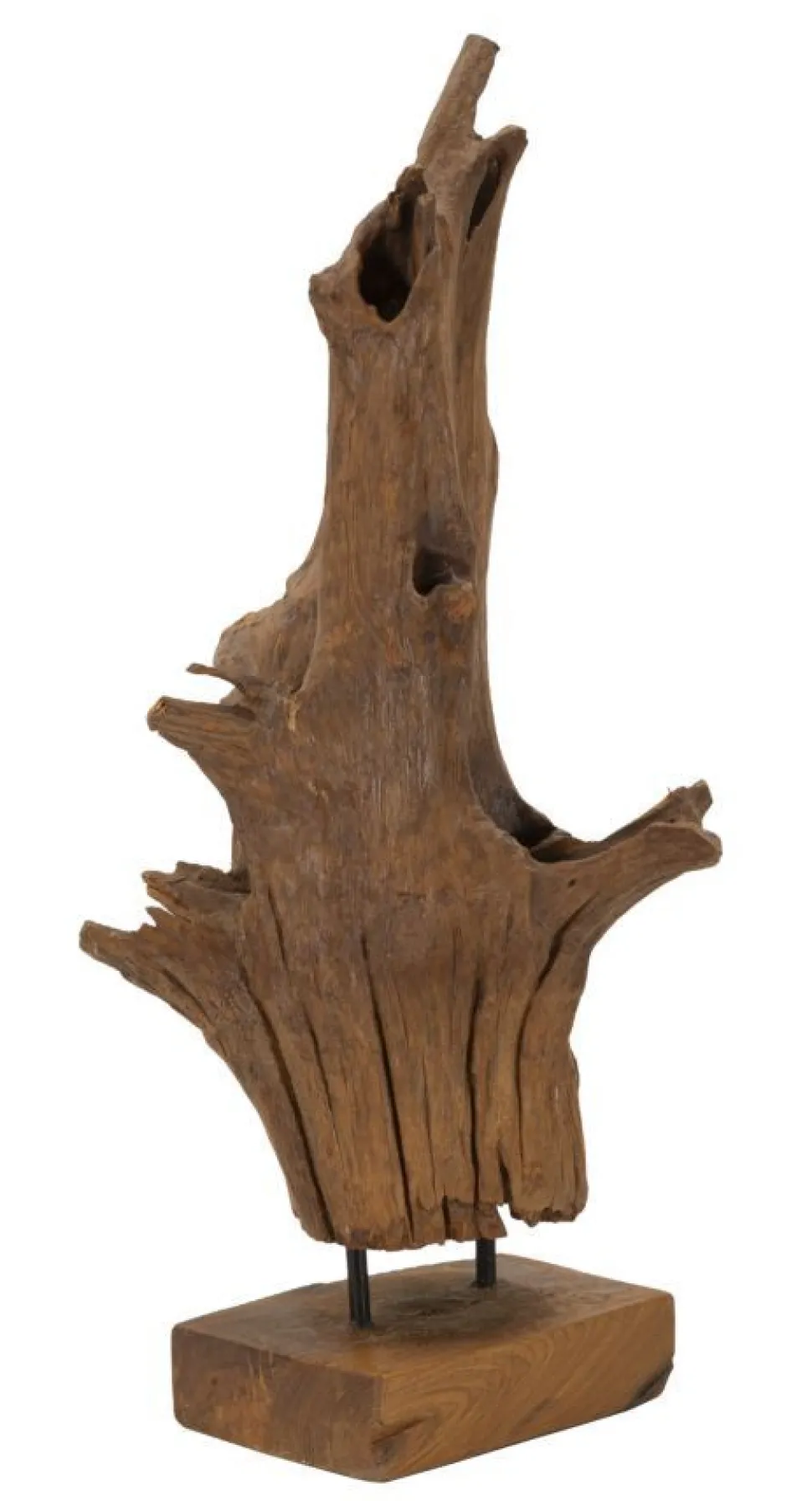 Sculpture en Teck recyclé Akar marron