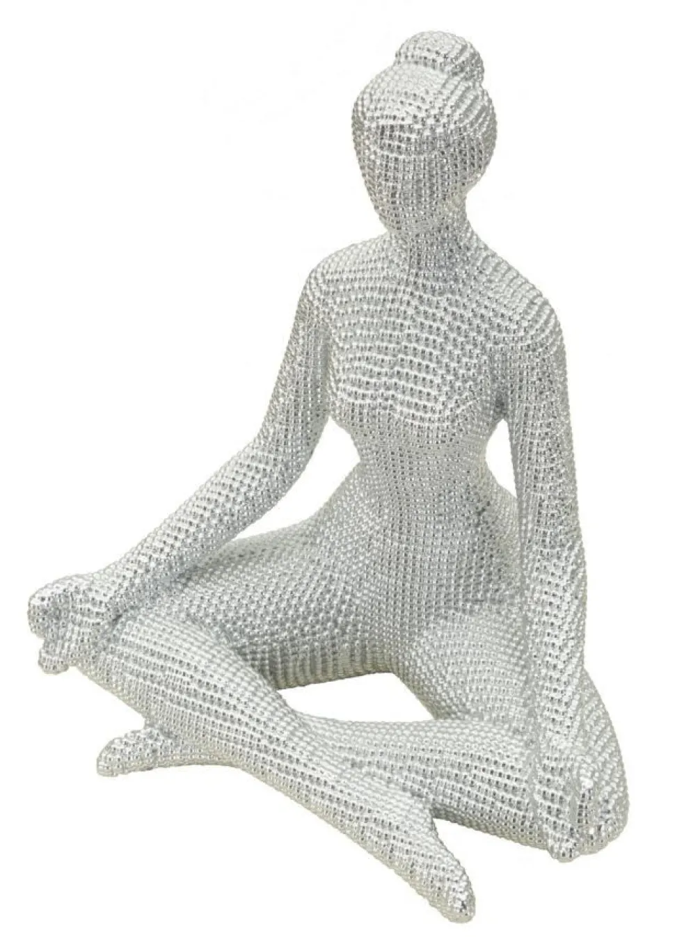 Sculpture Femme Yoga Silver Argent