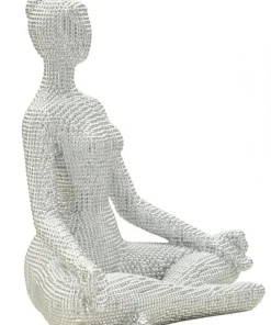 Sculpture Femme Yoga Silver Argent